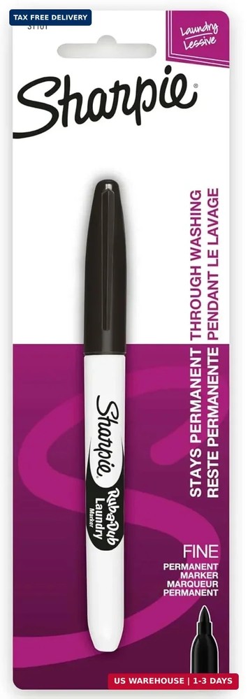 Sharpie Rub-A-Dub Permanent Laundry Marker Fine Black - Pack of 1