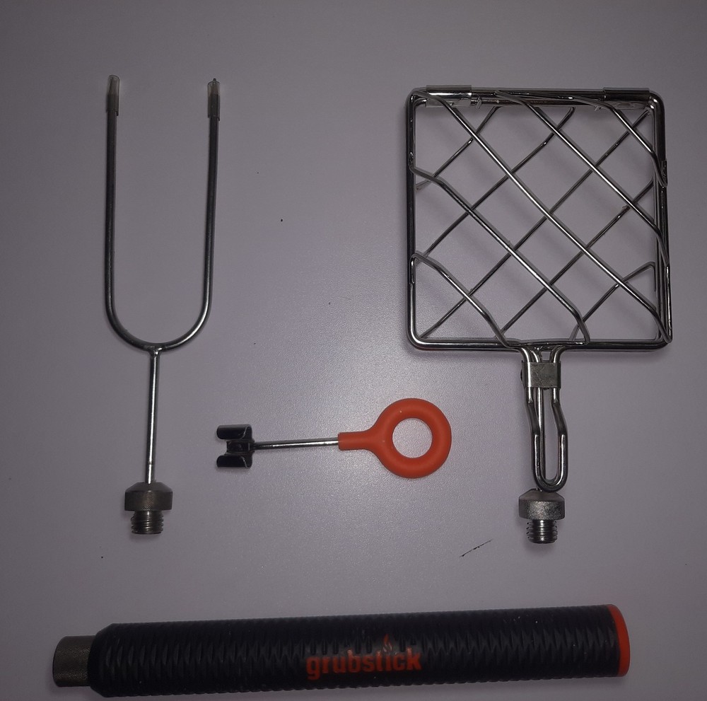 Grubstick Fire Camping Cooking Kit Extendable - Multiple Tips - Portable