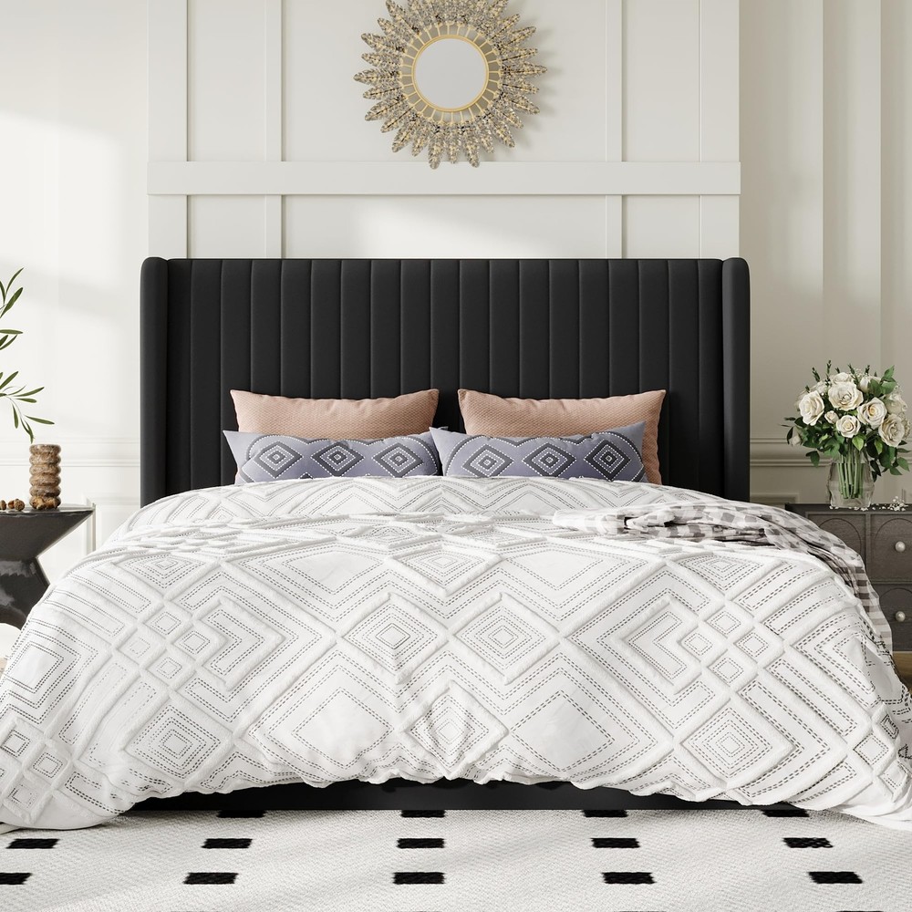 Queen Size Lift Up Storage Bed Frame, Hydraulic Support System, Upholstered P...