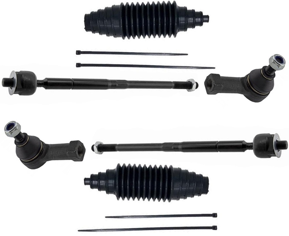 Front Left & Right Inner & Outer Tie Rods & Boots Fits Mitsubishi Lancer 11-2017