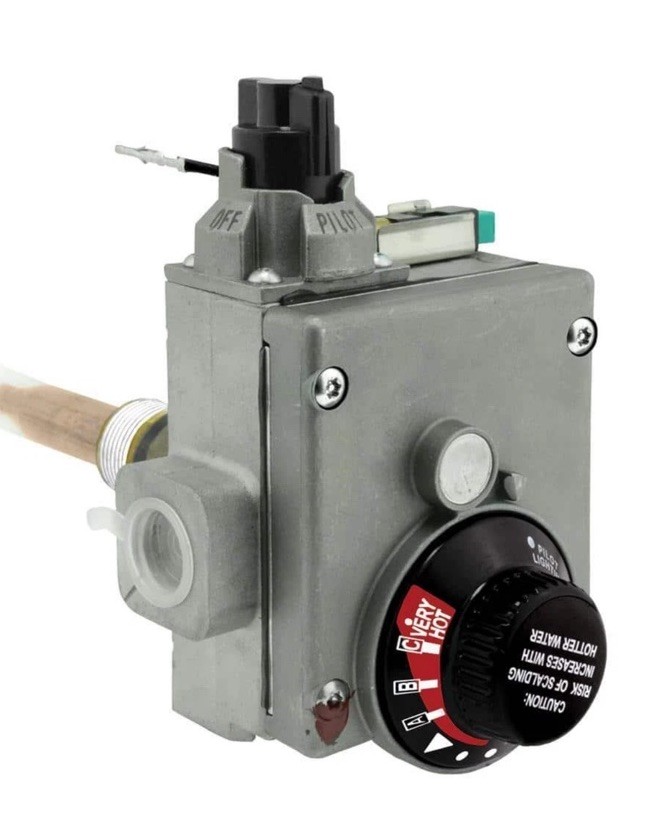 Rheem PROTECH Gas Valve Thermostat  SP 14270H Steel Plastic Silver Metallic