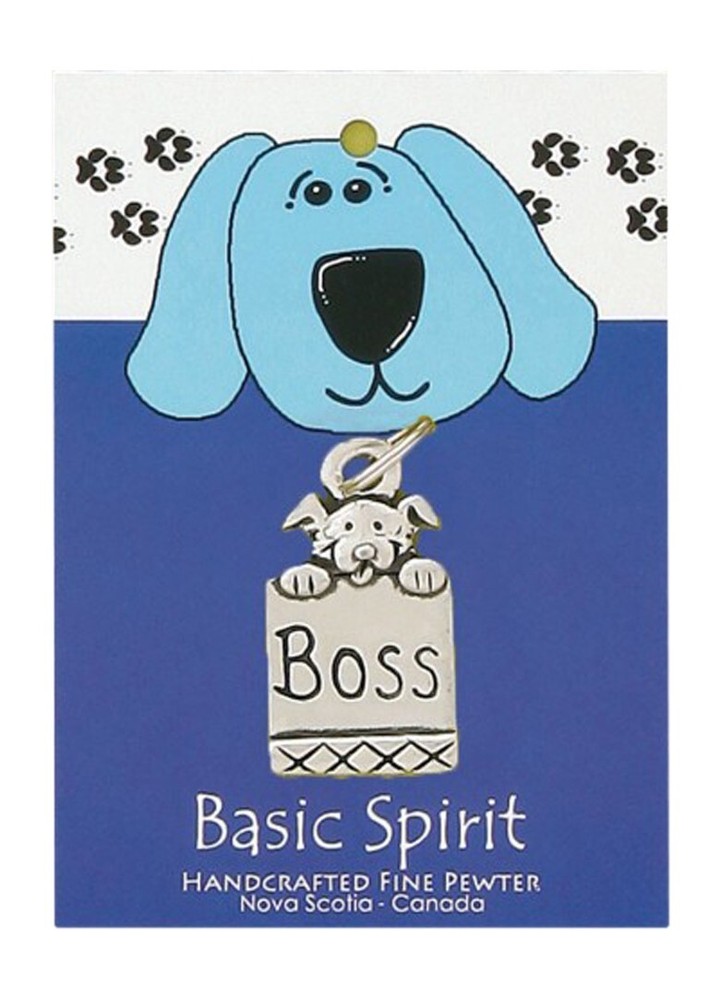 Funny Pewter Dog Tag- "BOSS" by Basic Spirit