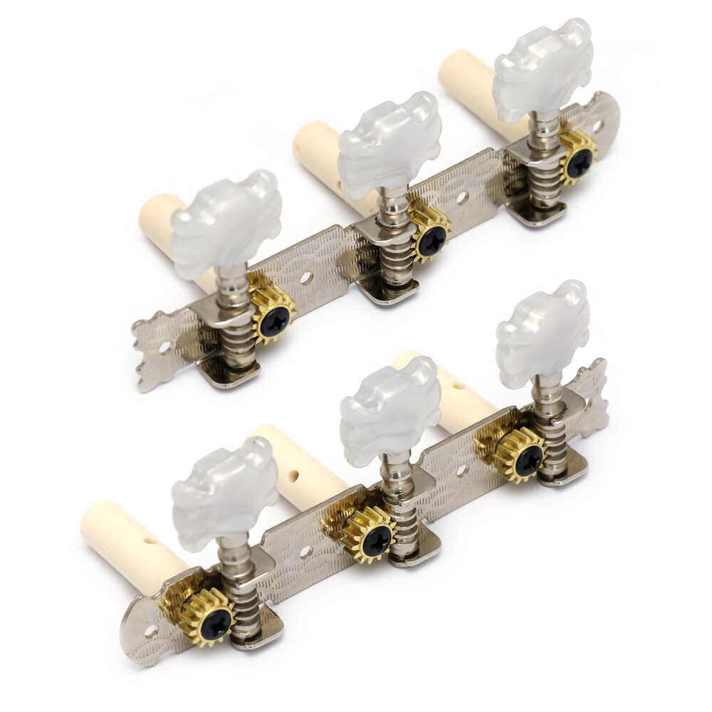 Classical Guitar Machine Heads String Tuning Pegs Tuners Tuning Key 3L 3R Chrome