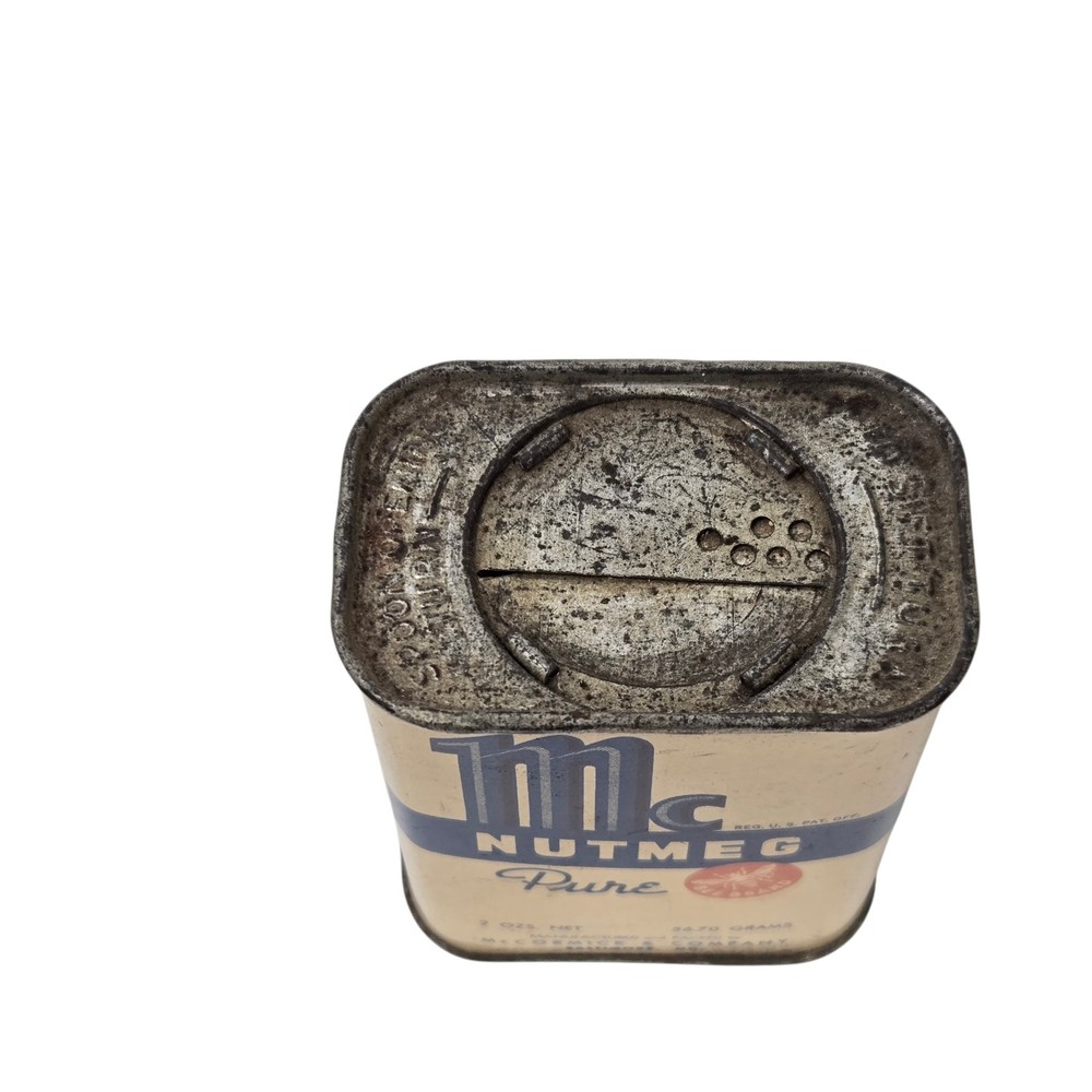 Vintage 1941 McCormick Nutmeg Spice Tin