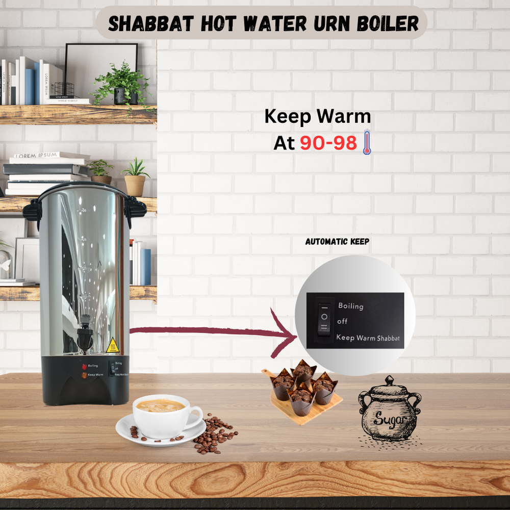 Commercial 45 Cups Hot Boiler Dispenser For Shabbos Heater AtlasTophouse