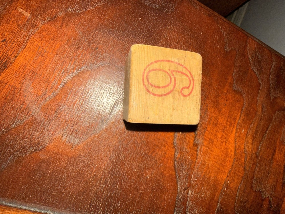 Vintage 1960s Playskool Wooden Alphabet Blocks Wagon Pull Toy Complete
