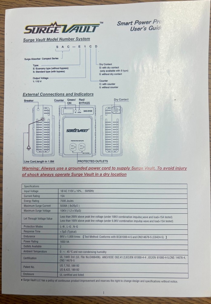 Ultimate Surge Protector - UL Approved - Multi Mode Technology, Patented