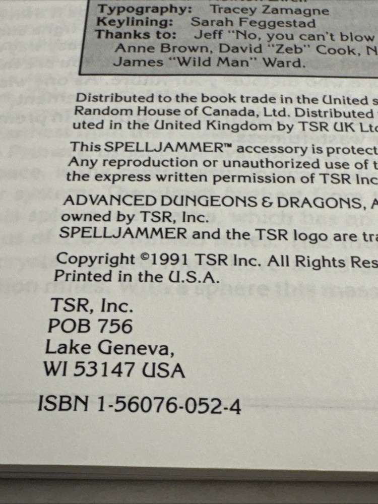 AD&D Realmspace with Map - Spelljammer 9312