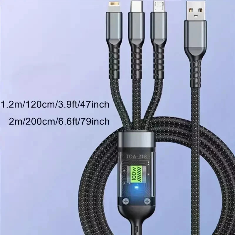 ANDROID 3 in 1 Fast Charging Cable Charger Cord For Type C Micro ✅ ANDROID ONLY