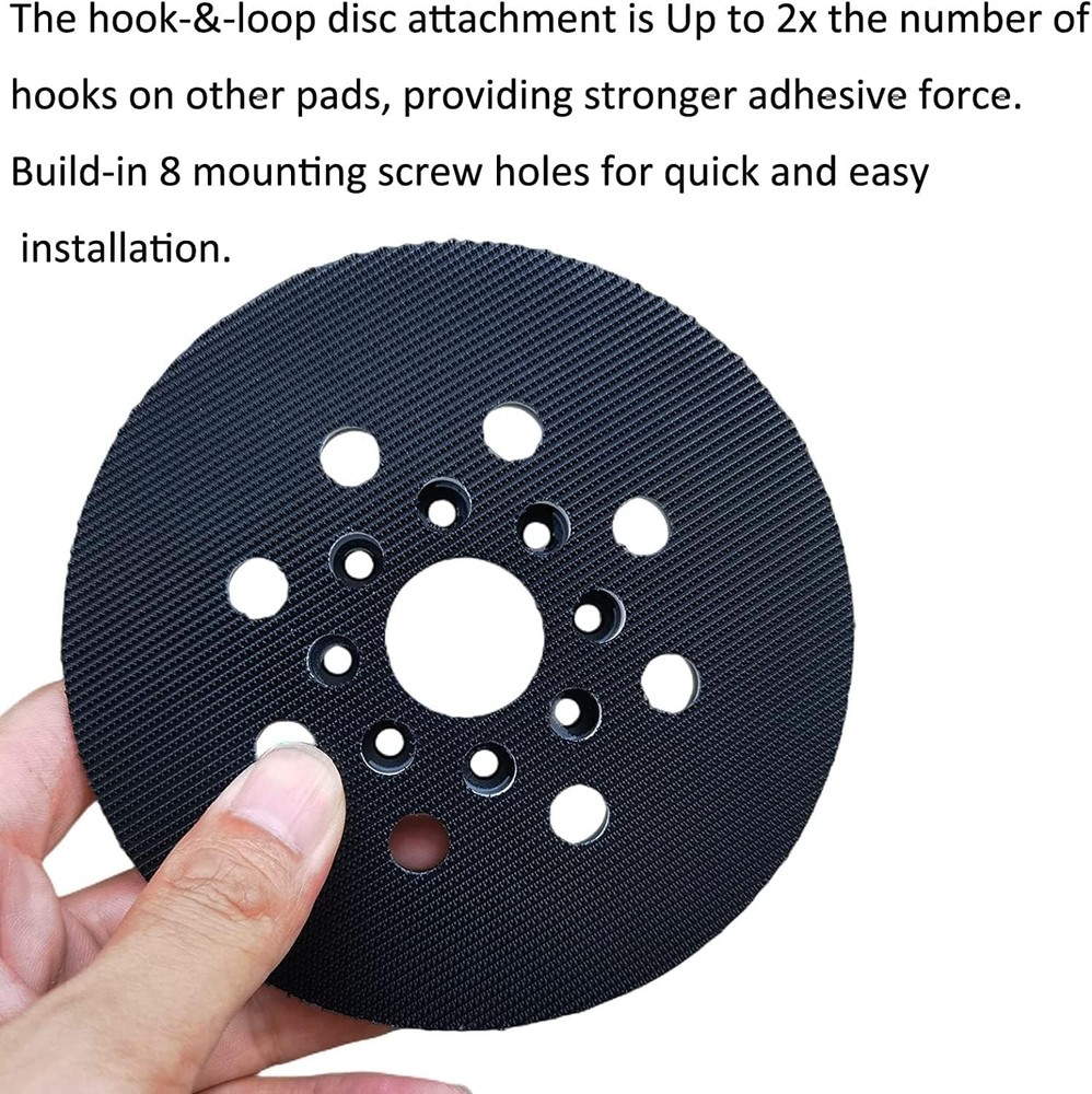 2 Pack 5 Inch 8 Hole Hook & Loop Replacement Sander Pad for 5" Bosch ROS20VS, RO