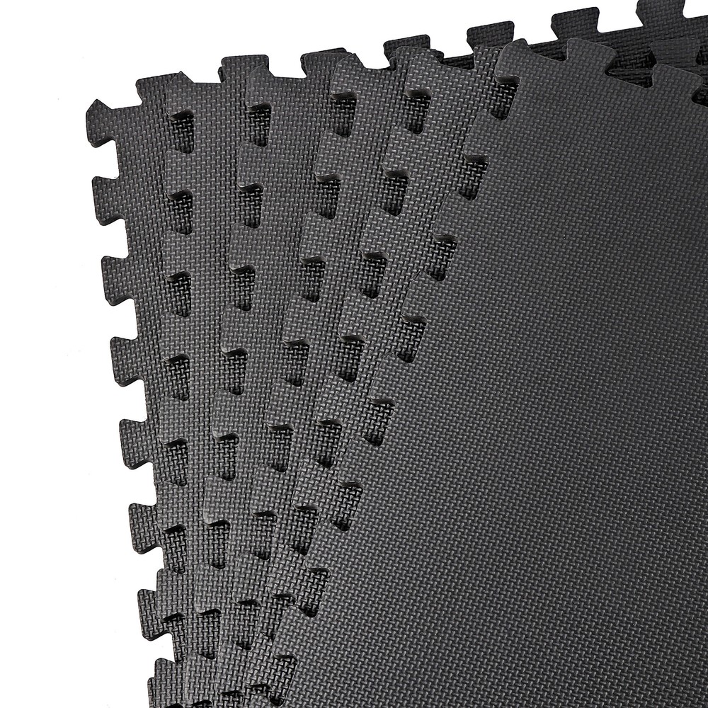 12 Pieces Puzzle Exercise Floor Mat Interlocking EVA Foam Tile 24''x24''x 0.5''