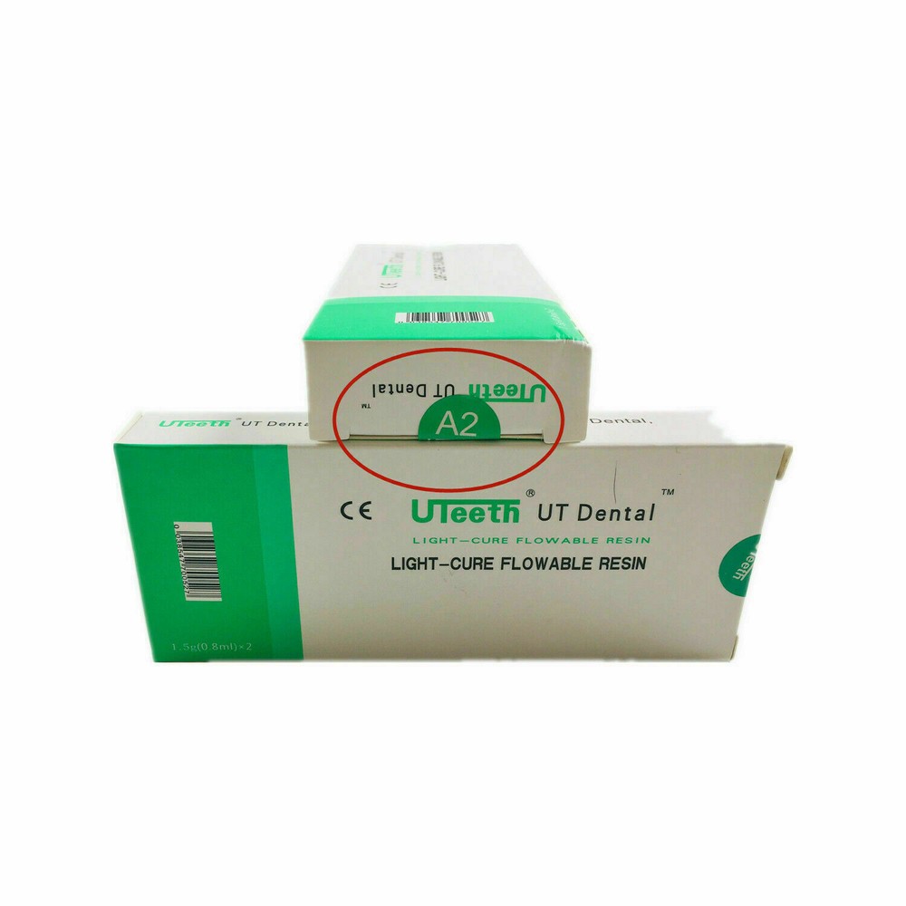 Dental Composite Resin Flowable Light Cure Flow Uteeth A1 A2 A3 2pc/Set