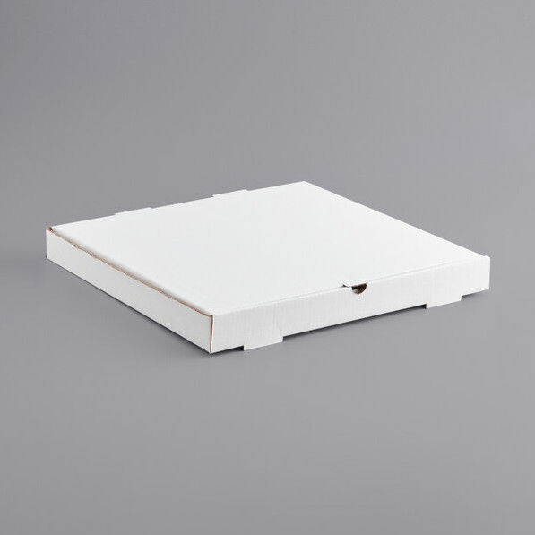 (100-Case) 18" x 18" x2" White Corrugated Plain Pizza Bakery Square Take-Out Box