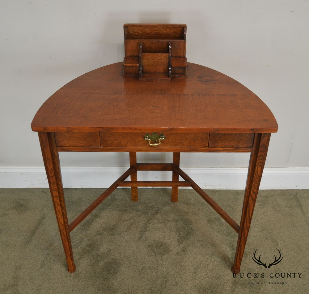 Mission Oak Half Round Desk