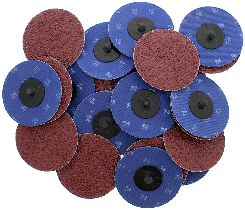 25PC 3 in 24 Grit Quick Change Grinding Sanding Disc Type R for Die Grinder