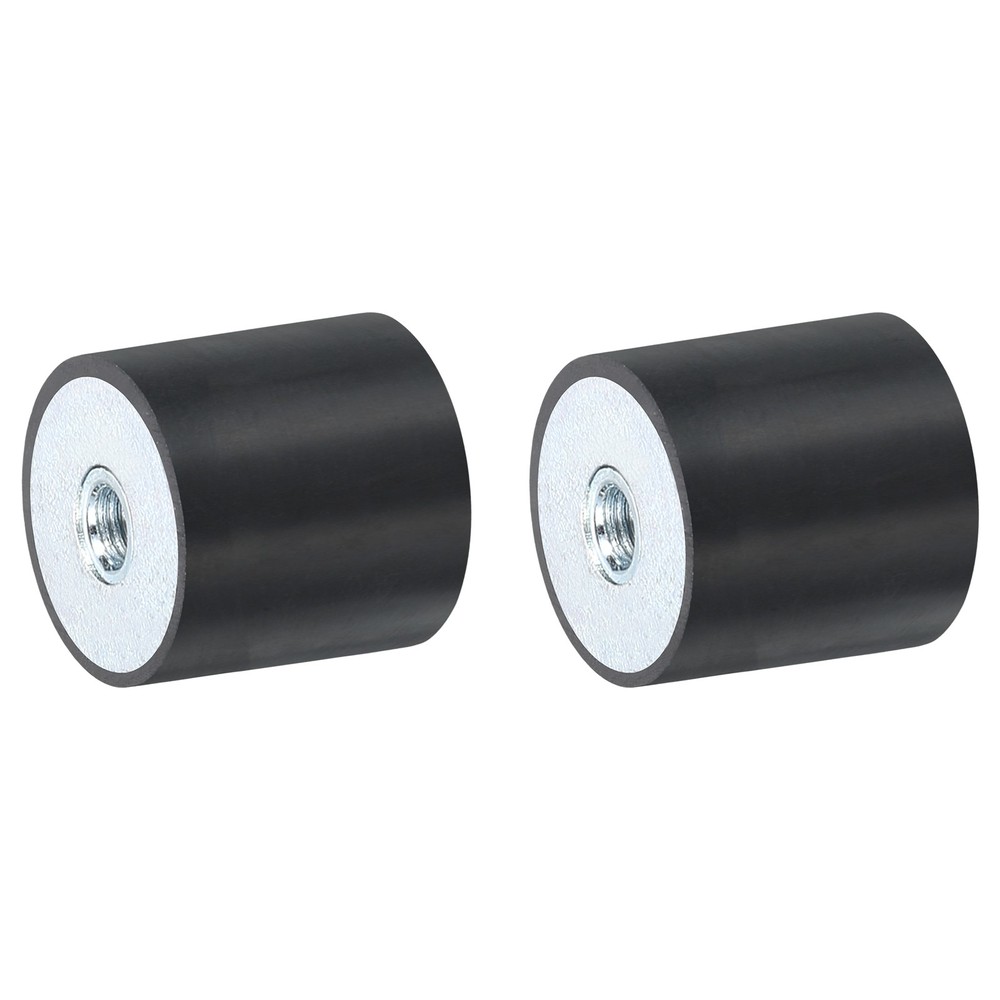 2Pcs 20 x 20mm M5 Thread Female Rubber Mounts Silent Block Base Block