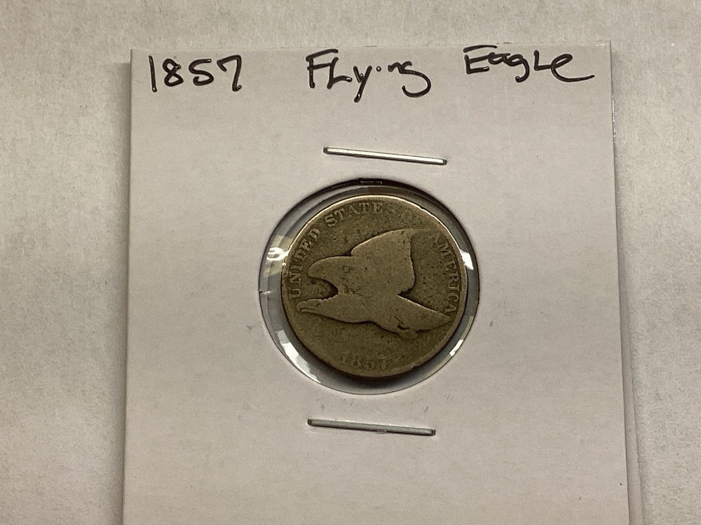 1857 Flying Eagle US Small Cent Early Copper Penny 080425 66te