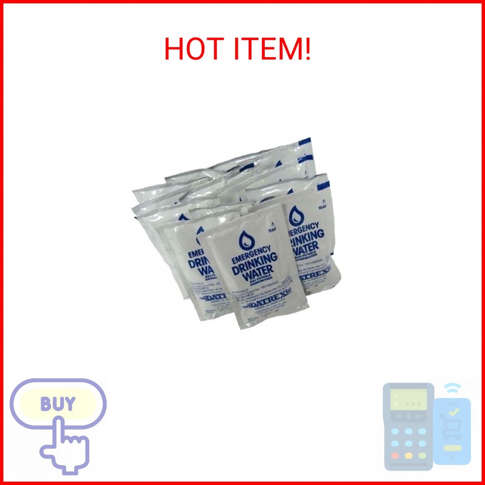 Datrex Emergency Water Packet - 3 Day/72 Hour Supply(12packets)