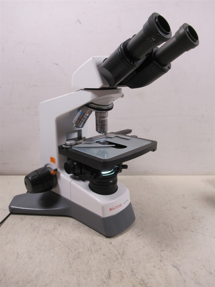 Micros Austria Biological Binocular Microscope MC100LED w/ Objectives