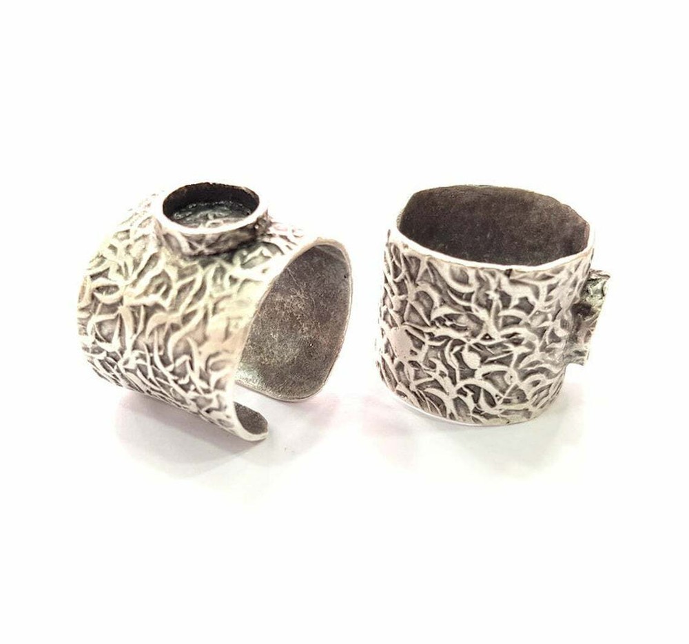 Ring Blank Setting Branch Bezel inlay Backs Cabochon Adjustable (8mm) G16288