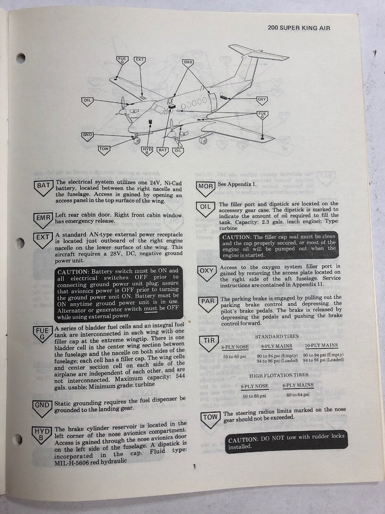 Beechcraft Aviation Line Service Manual 1977 Original