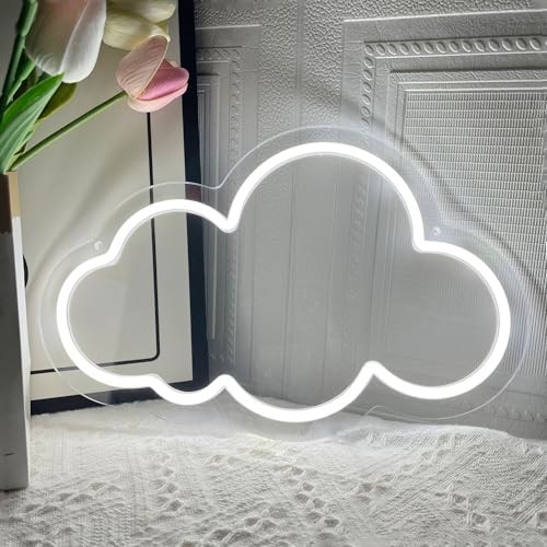 Cloud Neon Sign Cute White Clouds LED Light Sign for Cloud 2-White