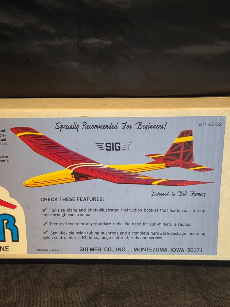 Sig RISER 2 Meter Class RC Glider balsa model kit NEW