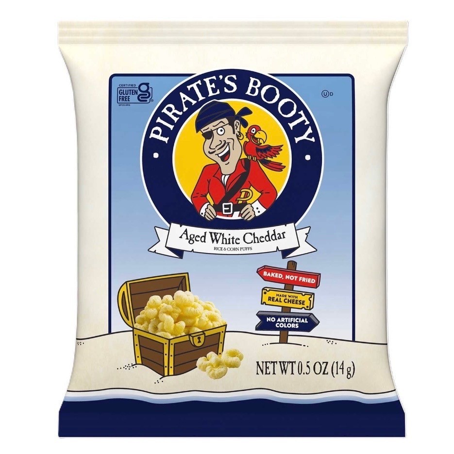Pirate's Booty Aged White Cheddar 0.5 oz., 40 pk.
