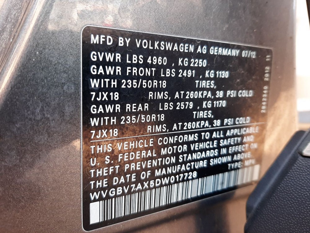 TIGUAN 2013 High Mounted Stop Light 1014148