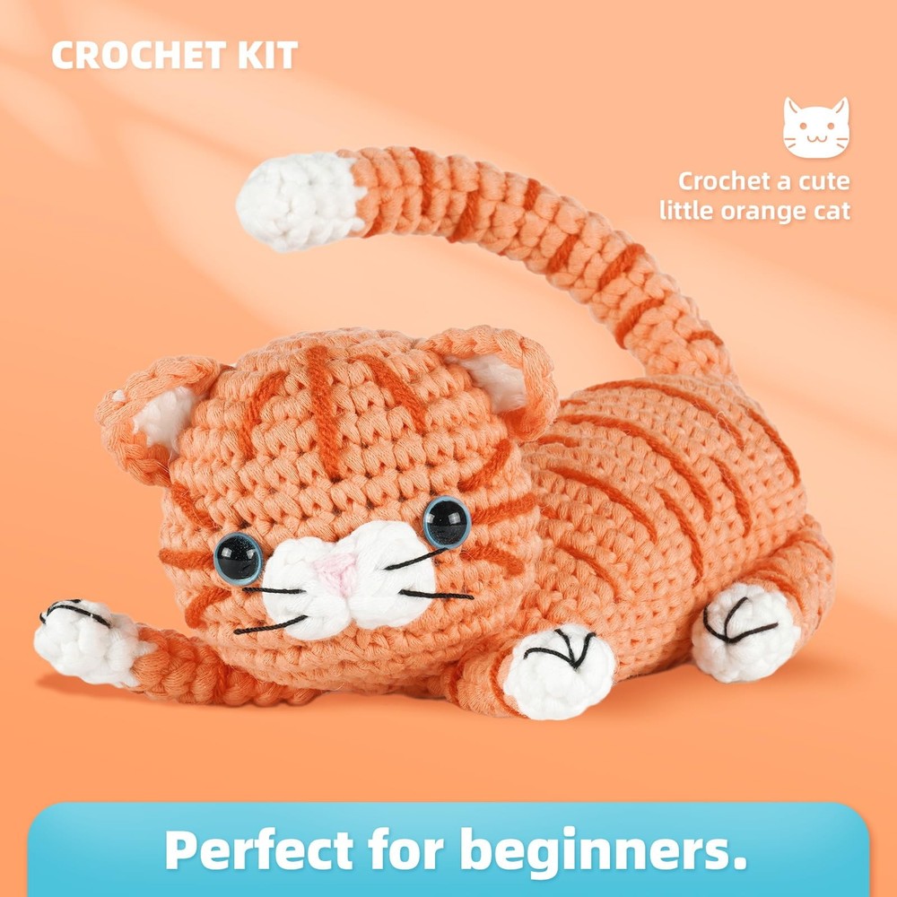 Crochet kit for Beginners Adults, Learn to Crochet, Include Easy Knitting Sof...