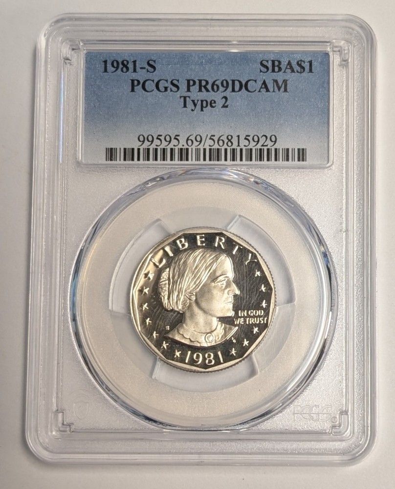 1981 S Susan B Anthony Dollar ~ Type 2 Proof $1 ~ PCGS PR69 DCAM