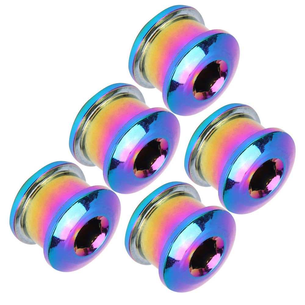 (Multicolor)5Pcs Chainring Bolts RustProof Easily Install Disc Screw CH