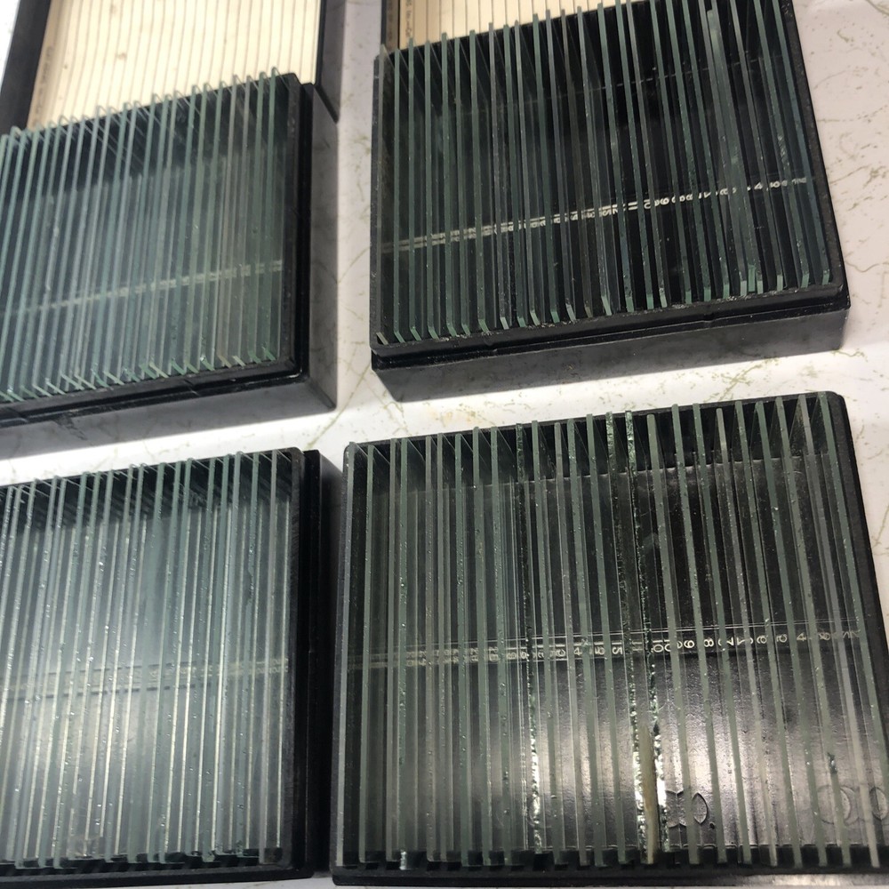 UNIQUE Vintage Adams Microscope Micro-Slides Boxes with 101 Specimen Slides