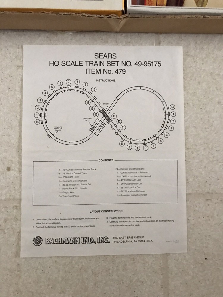 Bachmann Double Diesel Electric Train Set HO Scale Train Set No. 49-95175