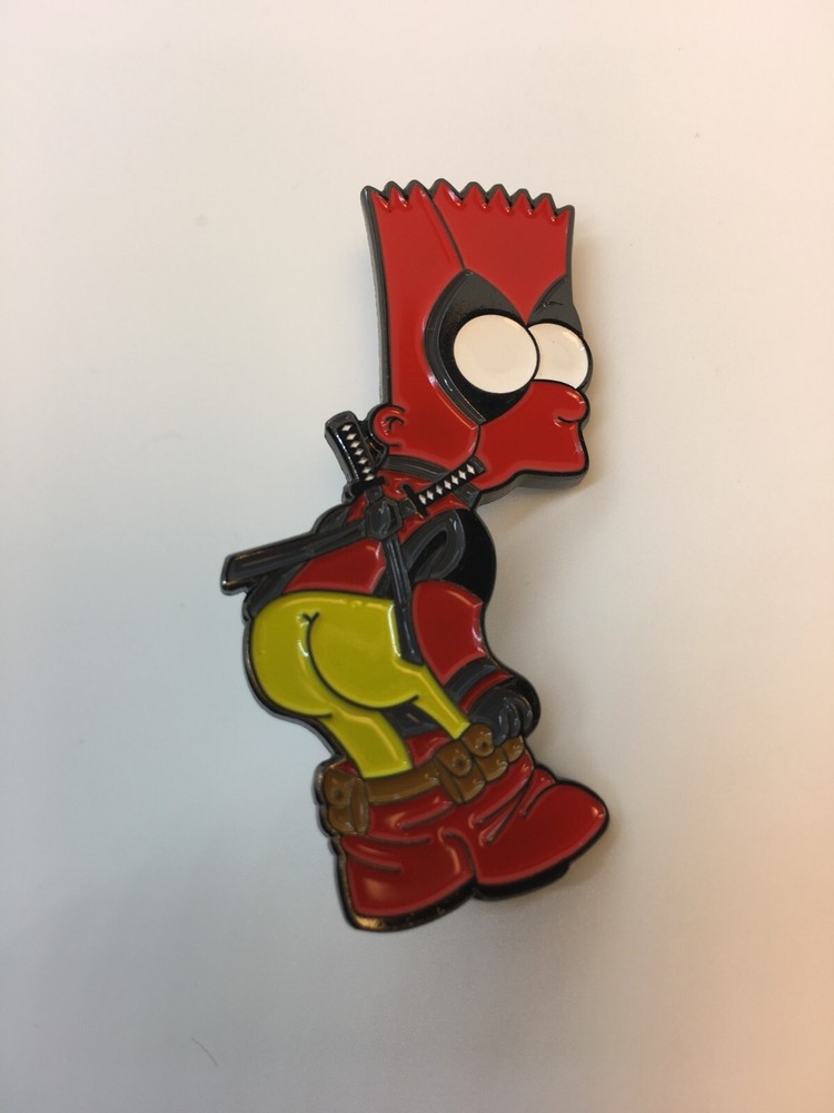 Bart Deaddude Mashup Moon Butt Mashup Funny Silly HAT PIN Lapel Brooch