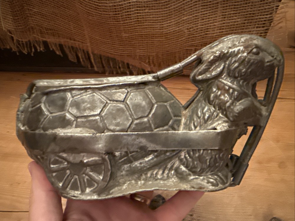 Anton Reiche / TC Weygandt Bunny Rabbit Pulling Egg on Wagon Chocolate Mold