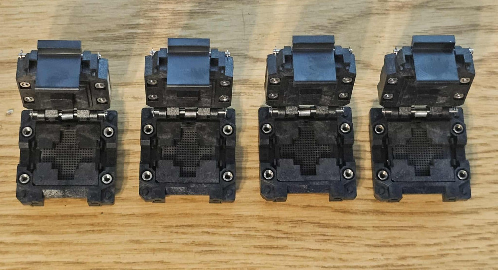 4 PLASTRONICS BGA IC Test Socket QFP CPU Burn-In Adapter Programmer 72BHMA80A01G