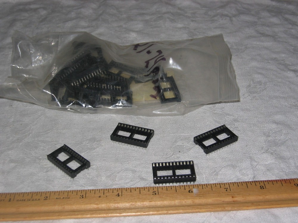 20 Pack 24 Pin Solder Tail Low Profile DIP IC Socket PCB Loc T 6