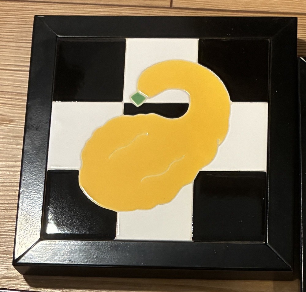 1-6 Alvstad Custom Tile Co Ceramic Tile Signed & Framed Fruit or Vegetable