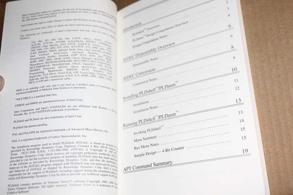 Intel Corp PLD Design Using PLDshell/PLDasm 1991 INTEL