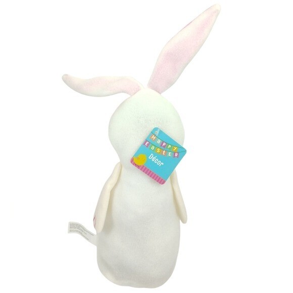 Easter Bunny Holiday Decor White and Pink NWT