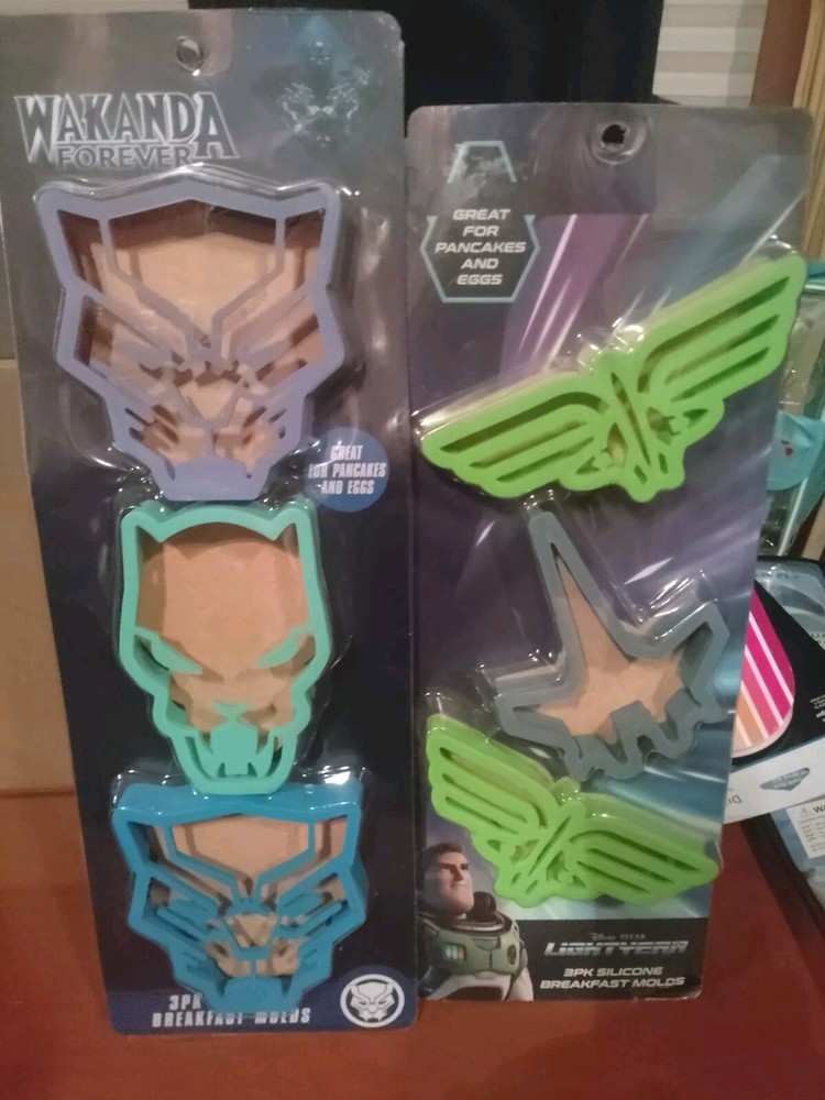 Wakanda & Buzz Lightyear 3pk Silicone Breakfast Molds