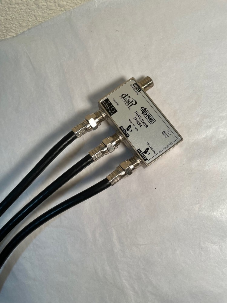 DP Plus Dish Network Triplexer 175284 with (3) 12" Cable