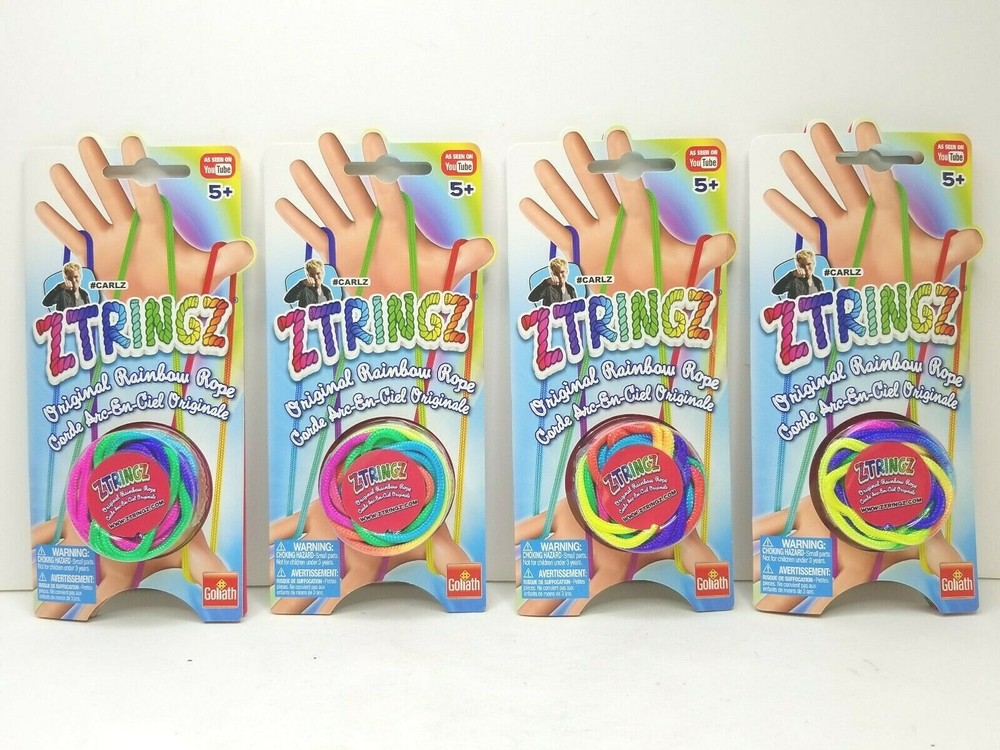4 ZTRINGZ Original Rainbow Rope Create Finger String Shape Activity Fun Gift NEW