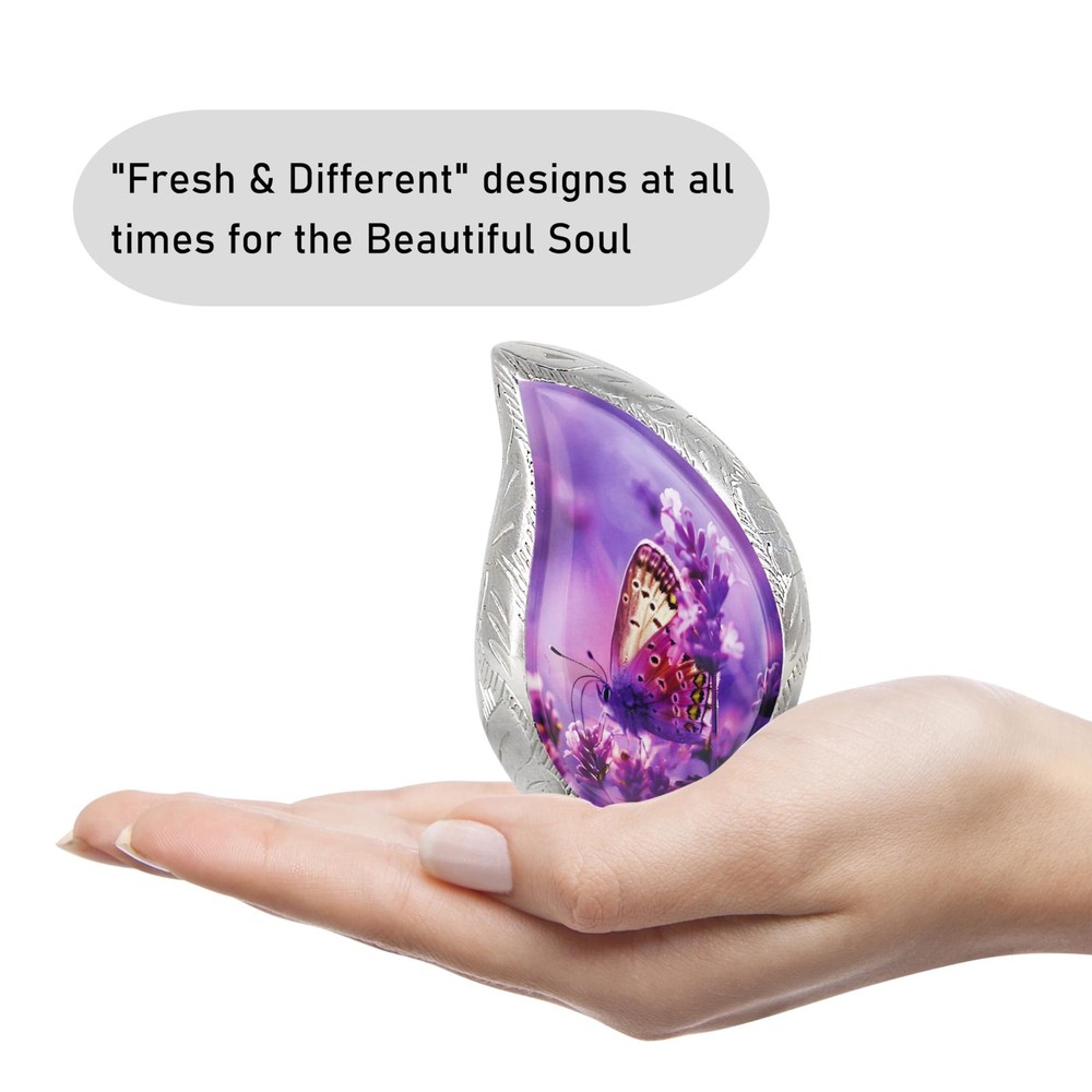 NANIURN Small Urns for Human Ashes Keepsake, / Purple