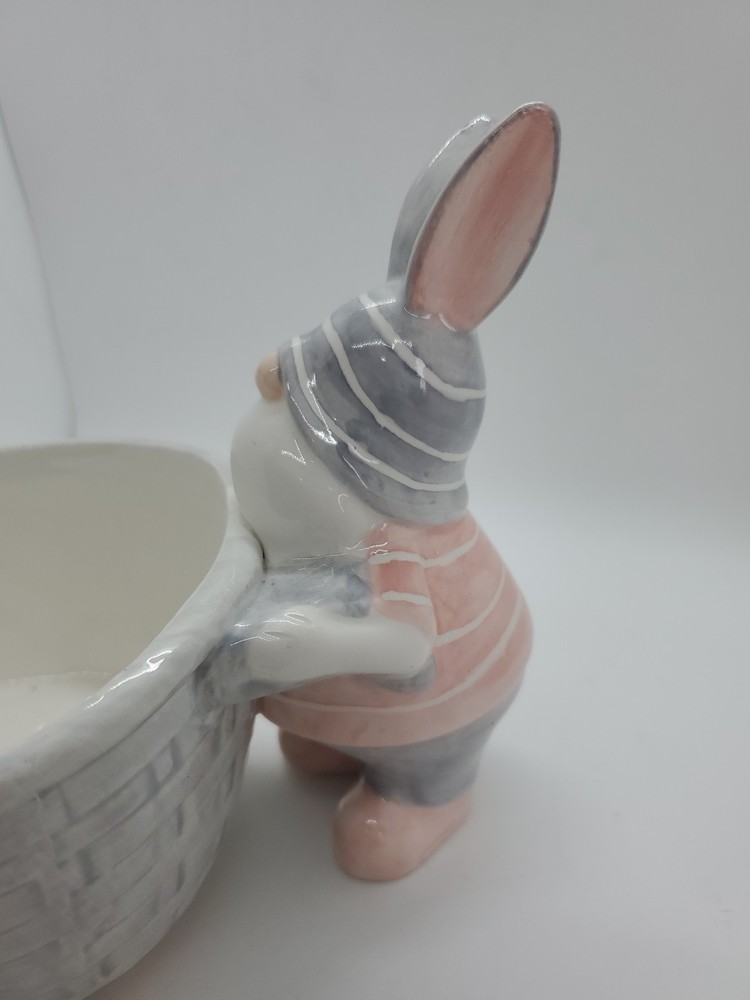 Gnome Easter Egg Candy Dish Candy Bowl Ceramic Easter Egg