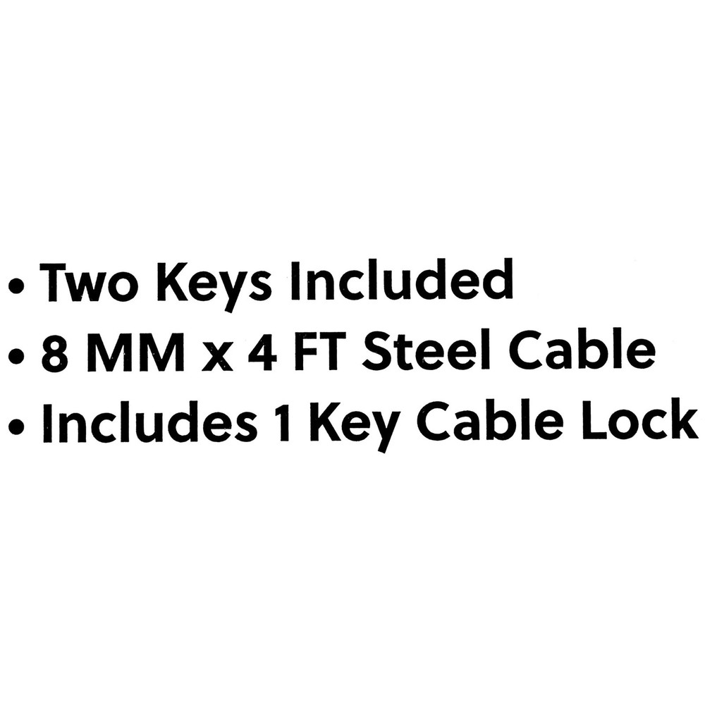 Concord 8MM Key Cable Bicycle Lock