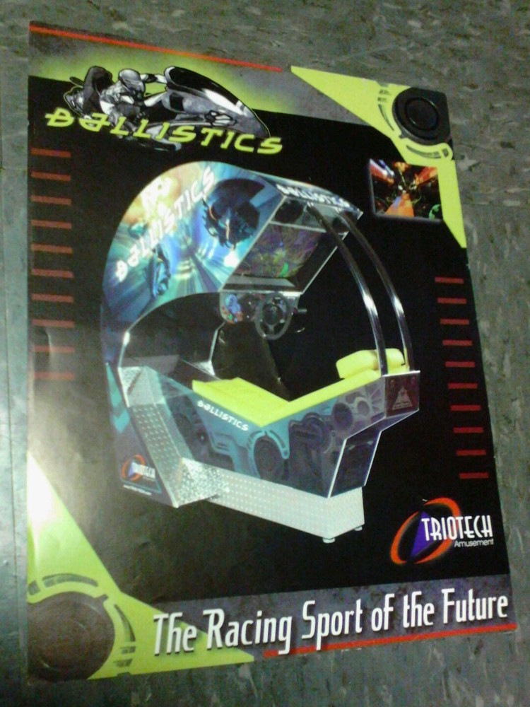 Triotech BALLISTICS flyer GREEN- good original