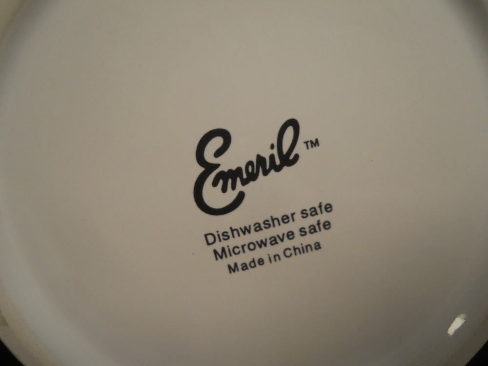 Emeril Red Checkboard Dinnerware~4 pc Place Setting~Dinner/Luncheon/Salad