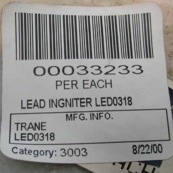 Trane Lead Igniter LED0318 NEW